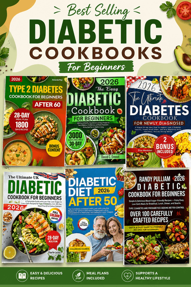 Diabetic Recipes Cookbooks Bundle 2026 For Beginners