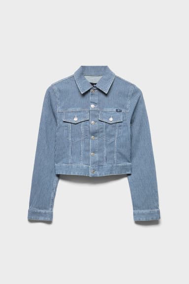 SHRUNKEN JACKET in Denim Portside