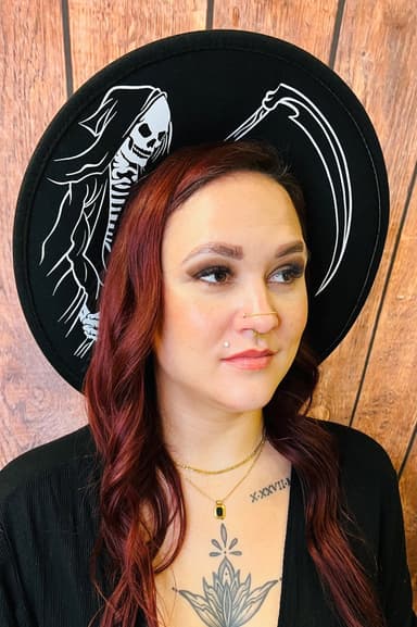 Grim Reaper Vegan Felt XL Wide Brim Hat