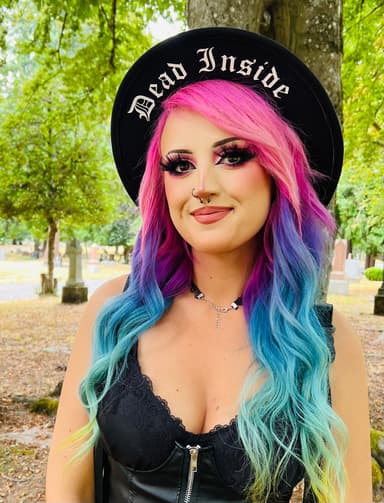 Dead Inside Vegan Felt Wide Brim Hat