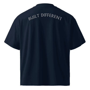 Built different oversized high neck t-shirt