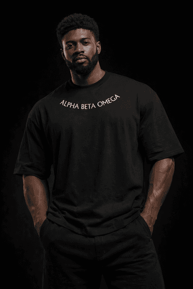 Unisex organic oversized high neck t-shirt