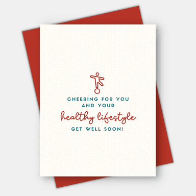 Cheering for your Healthy Lifestyle, Get Well Card