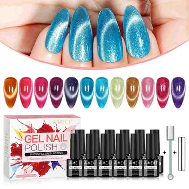 AIMEILI Cat Eye Gel Polish Set – 12 Colors 49