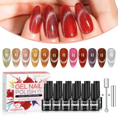 AIMEILI Cat Eye Gel Polish Set – 12 Colors 47