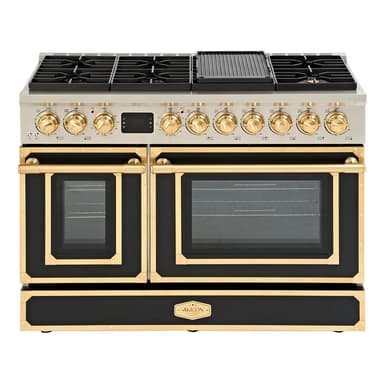 48" Freestanding Gas Range with 8 Sealed Burners Cooktop, Rapid Convection Oven, Natural Gas/LP Convertible