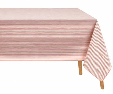Rectangular Linen tablecloth - Pinstriped