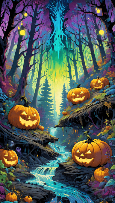 Halloween Horror Forest - DIY Art