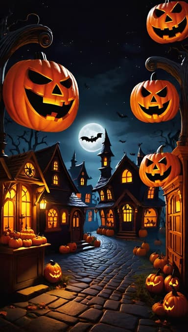 Halloween Town - Painting by Numbers