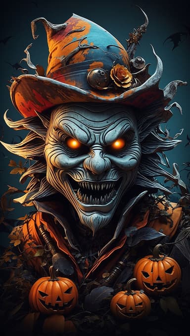 Helloween Scary Man - Painting by Numbers