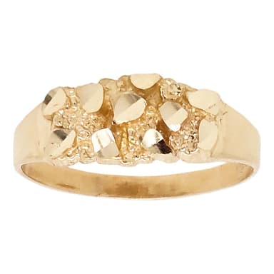 Thin Nugget Tapered Ring Yellow Gold 14k Size 6.5