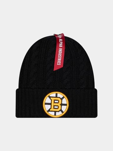 BOSTON BRUINS X ALPHA X NEW ERA SHORT CUFF KNIT BEANIE