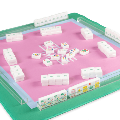 Garden Stamped Travel Mahjong Tile Set