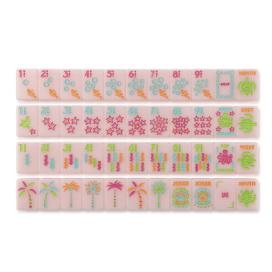 Pink Coastal Signature Mahjong Tile Set