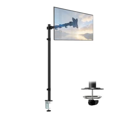 Full-Motion Monitor Mount with Extra-Tall Pole