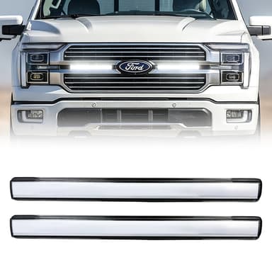 LED Grille Lights w/ Sequential Turn Signal For 2024+ Ford F-150 King Ranch/Platinum