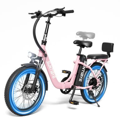 Amyet SE1 Foldable Electric Bike for Adults 1000W Peak Motor, 48V 15AH (720WH) Battery, 20" x3.0 Fat Tire Ebike 28mph 7 Speed Gears Commuter Electric Bicycle E-