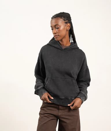 Womens Dream Terry Hoodie - Terry - Vintage Black