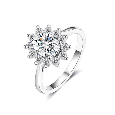 Oval Moissanite Solitaire Engagement Promise Rings