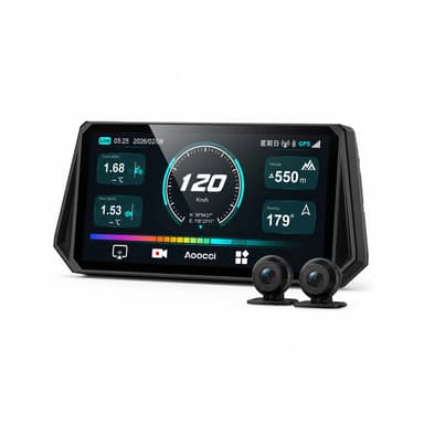 D6A 6.1" Ultra-Wide Smart Display with 77GHz Radar BSD & TPMS | 2K Dual Dash Cam
