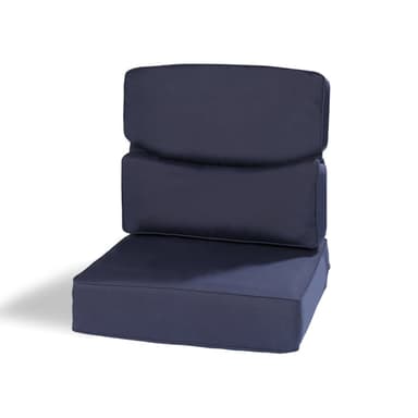 Smile Outdoor Chair Cushion Set, Sunbrella Fabric Deep Seating Cushions, Canvas Navy