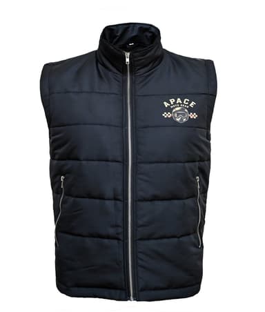 Apace Vintage Heritage inspired Black Sleevless Puffer Jacket