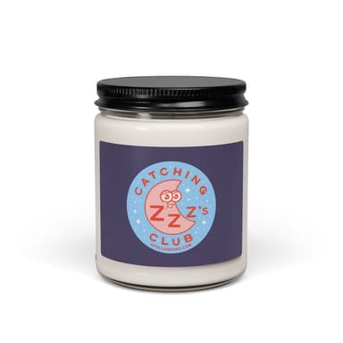 Catching Zzz's Club Unscented Soy Candle – 9oz Relaxing Sleep & Bedtime Gift