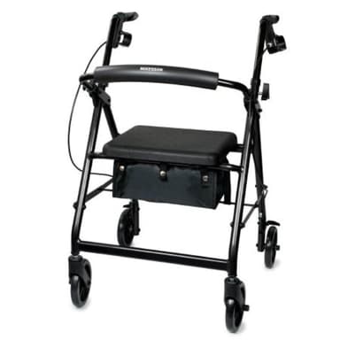McKesson Folding 4 Wheel Rollator With Aluminum Frame - Open Box