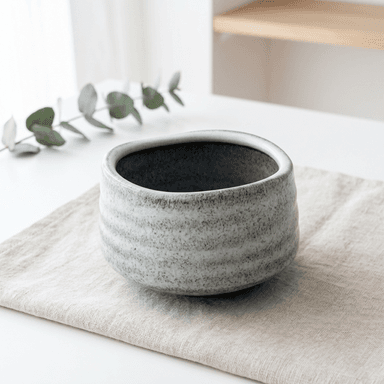 White Ceramic Matcha Bowl 17 oz with Rolled Rim, Matcha Chawan for Whisking and Drinking, Tea Ceremony Bowl