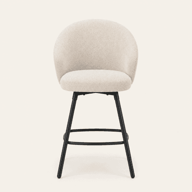 Sebastian Upholstered Swivel Counter Stool | Set of 2