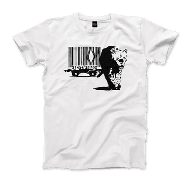 Banksy Barcode (Animal Rights) street art t-shirt