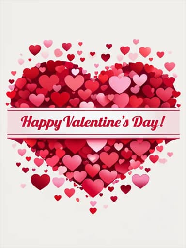 Heart-shaped valentine’s day