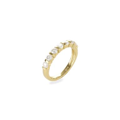 DIAMOND CROWN HALF BAND RING