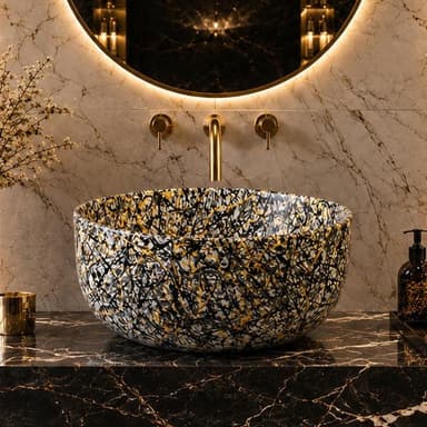 Rossella Fiorillo Ceramic Texture RF Luxury Line Model SP22 Texture Pollock RF Sink