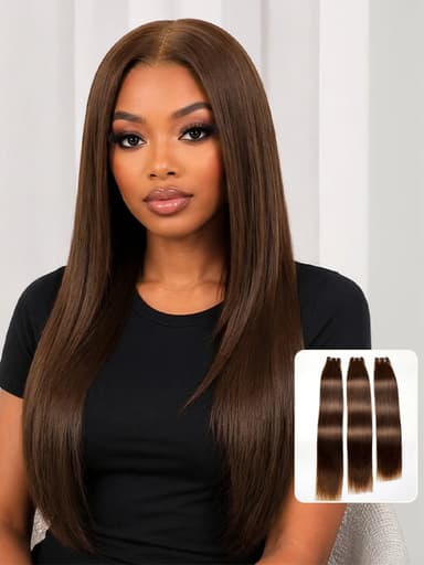 LUSTRE™ Raw | Rich Brown Silk Straight 100% Unprocessed Long-Lasting Premium Human Hair Weft