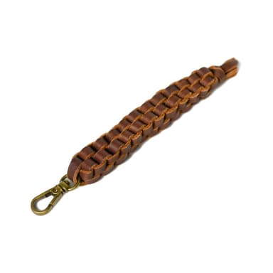 Braided Leather Keychain Strap