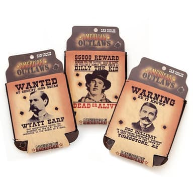Set of 3 Old West Wanted Poster Koolies
