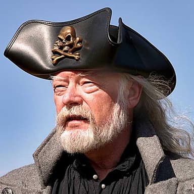 Skull &amp; Crossbones Tricorn Leather Hat