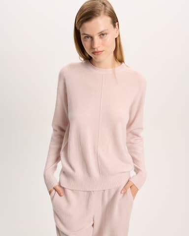 Cashmere Crew Neck Sweater - Faded Rose