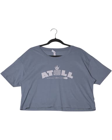 Women’s Crop Top Tee with Atoll Vibes Graphic