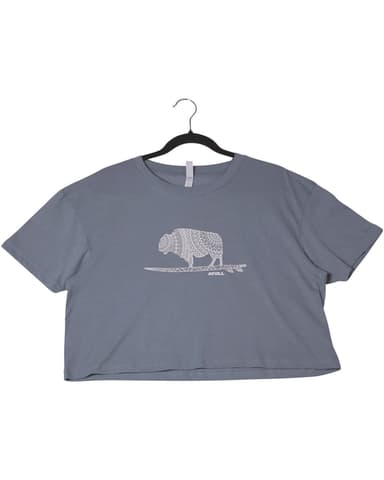Women’s Crop Top Tee with Atoll Mandala Graphic