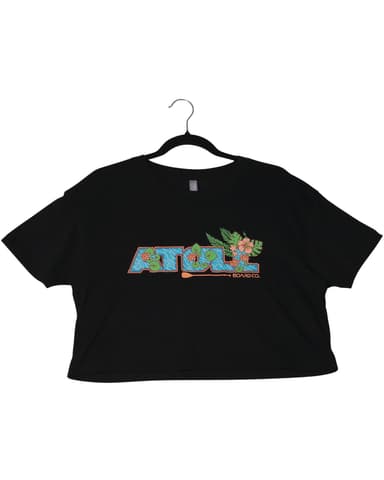 Women’s Crop Top Tee with Atoll Lilypad Graphic