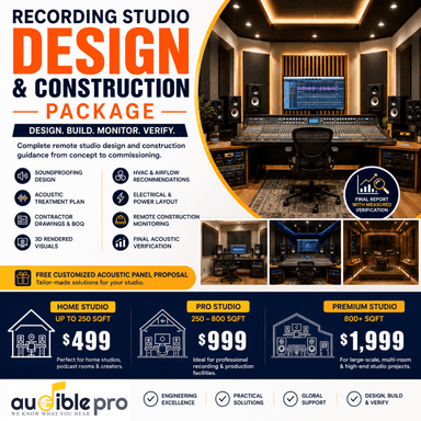Recording Studio Design & Construction Package