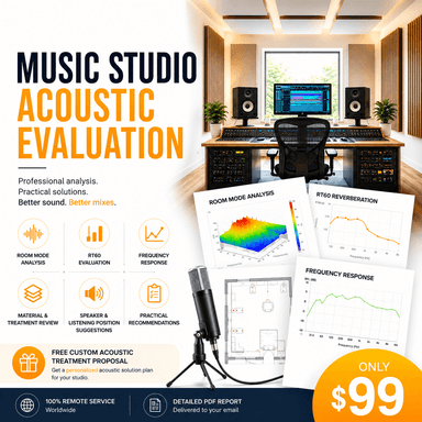 Music Studio Acoustic Evaluation ($99)