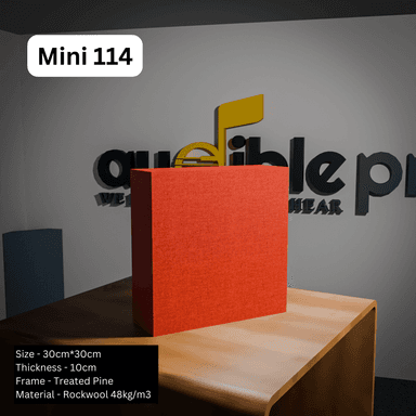Mini 114 Acoustic Panel | Compact 1’x1’ Sound Absorption Solution