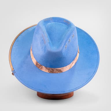 Handcrafted Azure Serene Sky Hat – A Bold Skyward Statement