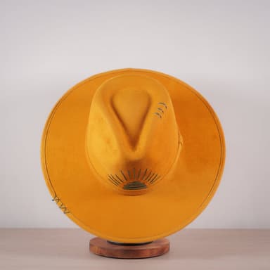 Handcrafted Beam Light Suede Hat – A Bold Statement of Warmth and Style