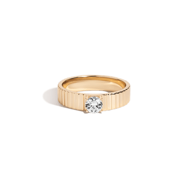 Round Lab Grown White Sapphire Infinity Ring