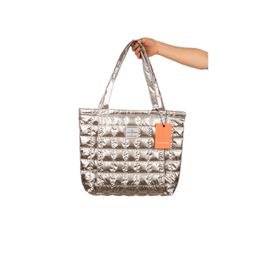 Vibe & Glow - Silver Tote Bag