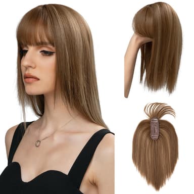 Womens Wig Hairpiece With Air Bangs Hair Extension Piece